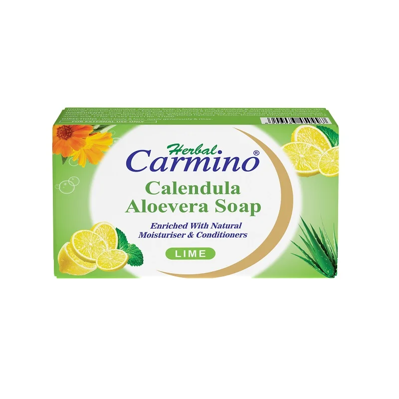 Herbal Carmino Calendula Aloevera Soap Lime - Net Qty. 75g